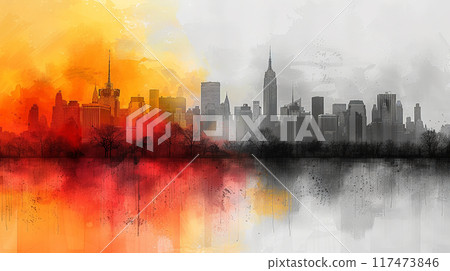 city, cityscape, seamless 117473846
