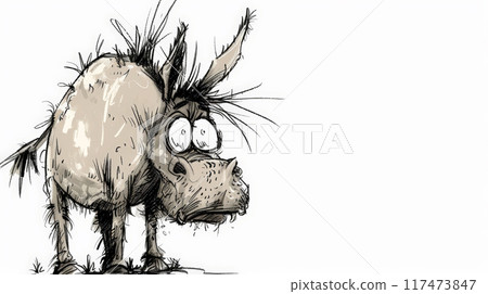 animal, cartoon, donkey 117473847