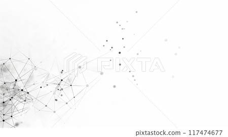 Connect the dot from node to node on white background, conceptual Global communication abstract background, business network design concept copy space Connect the dot from node to node on white background, conceptual Global communication abstract background, business network design concept copy space 117474677