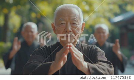 老人打太極拳 117475388