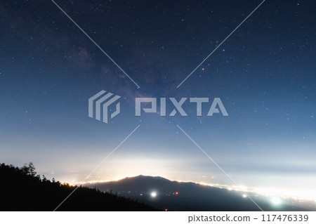 Sea of clouds and Milky Way Sea of clouds and Milky Way 117476339