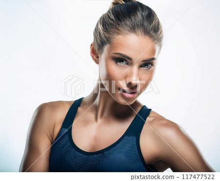 A woman wearing sportswear 117477522