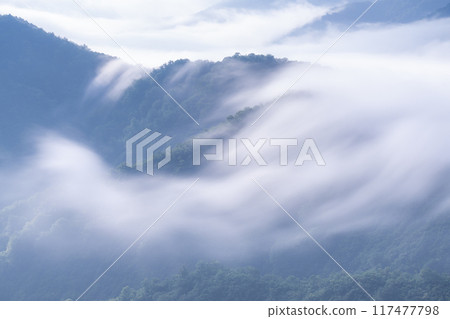 【新潟縣】江戶嶺的瀑布雲，夏天的大片雲海 117477798