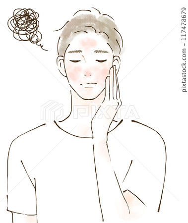 Men with rough skin Downtime Concerns Troubles Men with rough skin Downtime Concerns Troubles 117478679