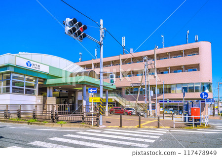 Yokohama cityscape in August. View of Kita-Shin-Yokohama subway station and other areas. August 17, 2024 Yokohama cityscape in August. View of Kita-Shin-Yokohama subway station and other areas. August 17, 2024 117478949