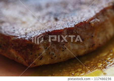 grilled pork steak 117480236