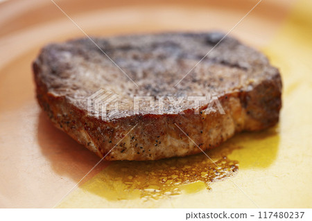 grilled pork steak 117480237