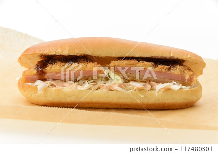 Ham cutlet sandwich 117480301