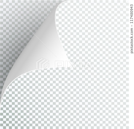 Curly Page Corner realistic illustration. Curled corners set. Paper page curl corner, flip turn fold sheet. Sticker. Vector Curly Page Corner realistic illustration. Curled corners set. Paper page curl corner, flip turn fold sheet. Sticker. Vector 117480943