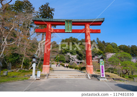 Torii gate at Shibahiko Shrine, Shiogama City, Miyagi Prefecture 117481030