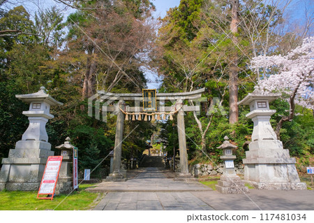 春天的鹽灶神社 宮城縣鹽灶市 東參道石牌坊 春天的鹽灶神社 宮城縣鹽灶市 東參道石牌坊 117481034