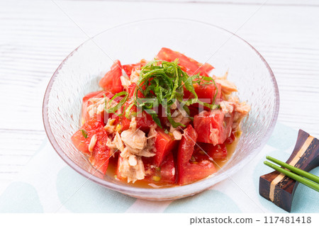 日式番茄鮪魚沙拉 117481418