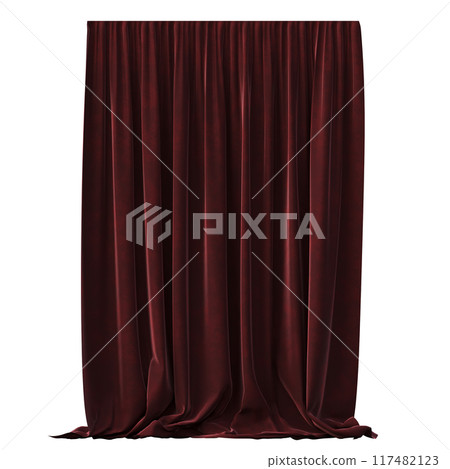 curtain isolated on a transparent background, interior decorations, 3D illustration, cg render curtain isolated on a transparent background, interior decorations, 3D illustration, cg render 117482123