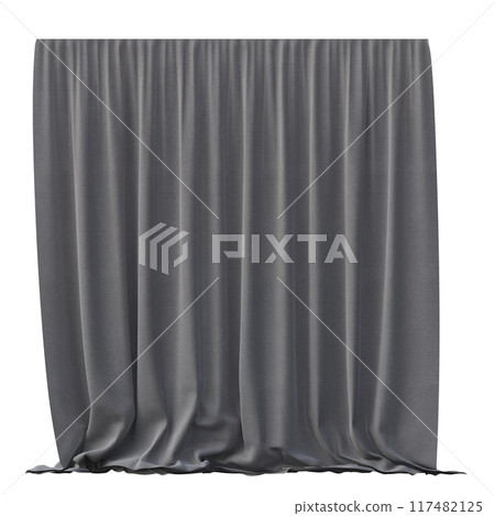 curtain isolated on a transparent background, interior decorations, 3D illustration, cg render curtain isolated on a transparent background, interior decorations, 3D illustration, cg render 117482125