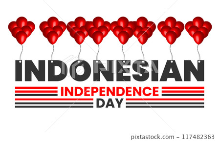 Indonesian independence day design templet 117482363