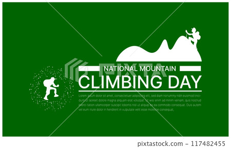 national mountain climbing day design templet 117482455