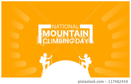 national mountain climbing day design templet 117482458