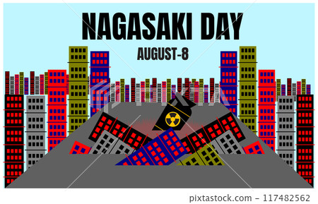 Nagasaki day design templet japan 117482562