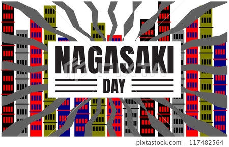 Nagasaki day design templet japan 117482564