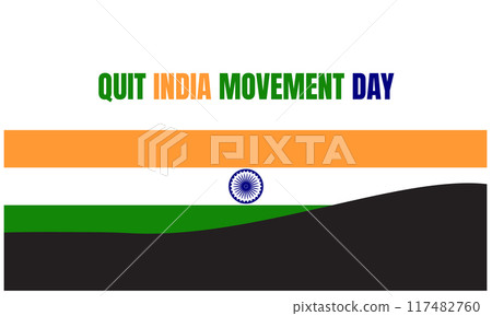 quit india movement day design templet 117482760