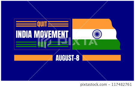 quit india movement day design templet 117482761