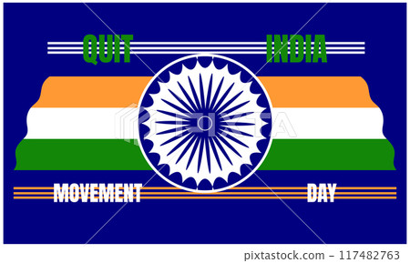 quit india movement day design templet 117482763
