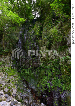 [Kyushu, Miyazaki] Takachiho Gorge was created by volcanic activity at Mount Aso. It is a beautiful gorge with eroded cliffs and Manai Falls. 117482945