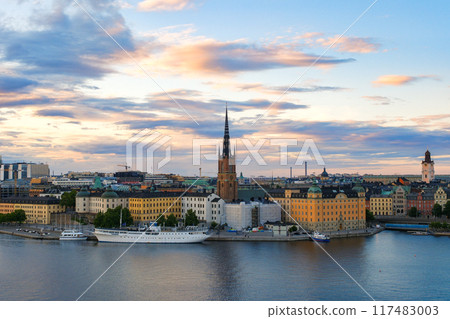 Stockholm evening view from a high point, Sweden Stockholm evening view from a high point, Sweden 117483003