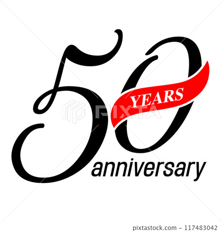 50 years anniversary vector icon, symbol, logo. Graphic background 117483042