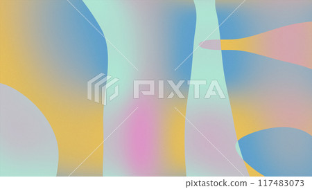 Fashionable wavy light gradient. stylish creative sweet children's liquid color background. Flowing smooth flow of pink blue and yellow. Clean delicate colorful template. Multi-colored water fo 117483073