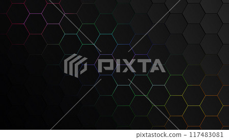 background, vector, hexagon 117483081