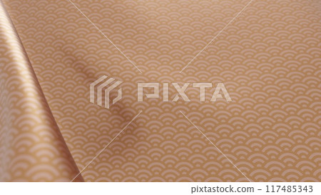 Beautiful Japanese patterned cloth, rolls of fabric, and kimono swaying in the wind Beautiful Japanese patterned cloth, rolls of fabric, and kimono swaying in the wind 117485343