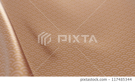 Beautiful Japanese patterned cloth, rolls of fabric, and kimono swaying in the wind Beautiful Japanese patterned cloth, rolls of fabric, and kimono swaying in the wind 117485344