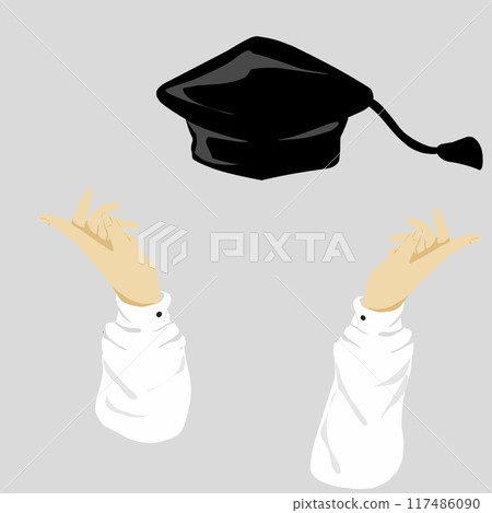 University Graduation celebration with throwing cap University Graduation celebration with throwing cap 117486090
