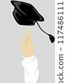 University Graduation celebration with throwing cap 117486111