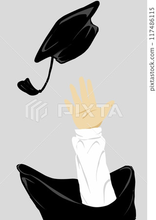 University Graduation celebration with throwing cap 117486115