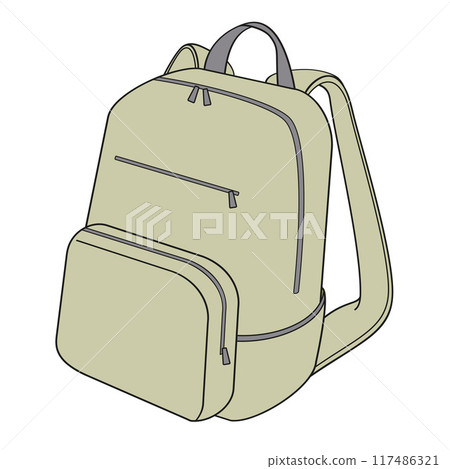 school backpack color vector illustration 117486321