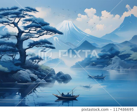 描繪日本美麗風景的畫 117486695