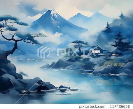 Beautiful Japanese landscape paintings Beautiful Japanese landscape paintings 117486698
