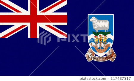 Flag of Falkland islands. Falkland islands. state symbol. Flag of Falkland islands. Falkland islands. state symbol. 117487517