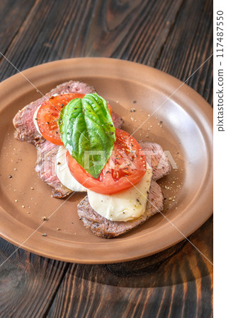 Caprese beef steak Caprese beef steak 117487550