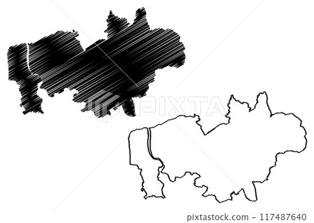 Wyre Non-metropolitan district, Borough (United Kingdom of Great Britain and Northern Ireland, ceremonial county Lancashire or Lancs, England) map vector illustration, scribble sketch map Wyre Non-metropolitan district, Borough (United Kingdom of Great Britain and Northern Ireland, ceremonial county Lancashire or Lancs, England) map vector illustration, scribble sketch map 117487640