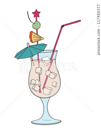 cocktail, pineapple, vector 117488357