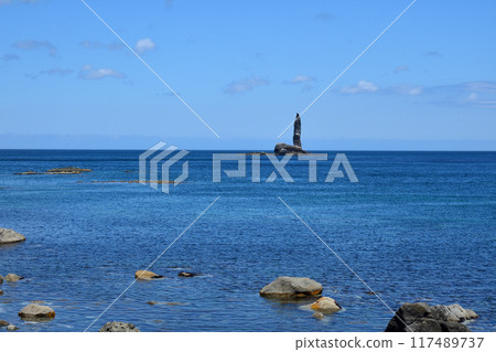 Yoichi Candle Rock from Shiomicho Beach 117489737
