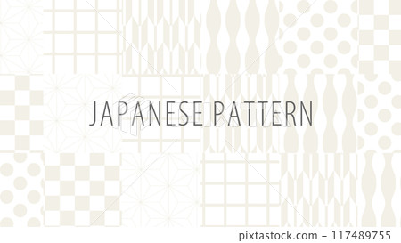 淺色日本圖案背景 117489755