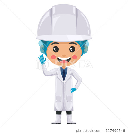 Supervisor with a laptop. Integration of technology and data analysis in the food industry. Digital tools to manage, monitor and improve production processes, ensuring food quality and safety 117490546