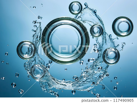 Abstract water in the shape of a water circle 117490905