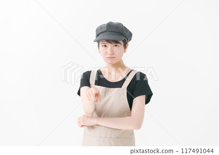 Smiling cafe staff Smiling cafe staff 117491044