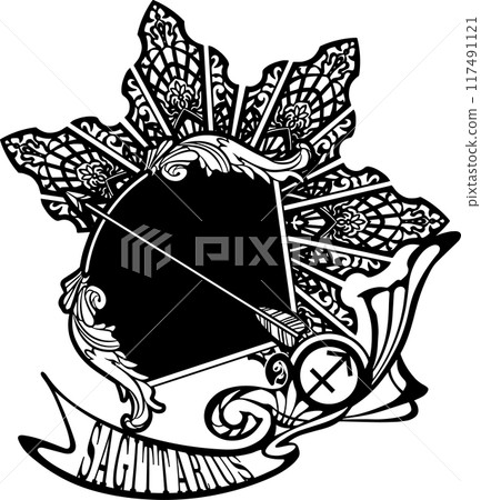 Sagittarius: Designs that can be used for paper cutting etc. 117491121