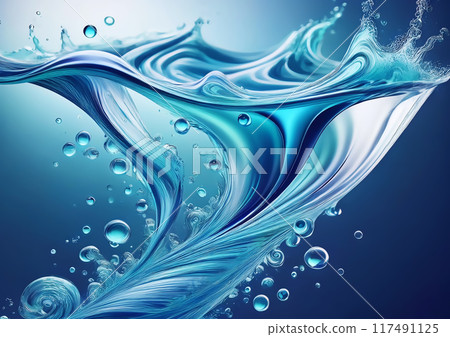 藍色的水旋轉 117491125